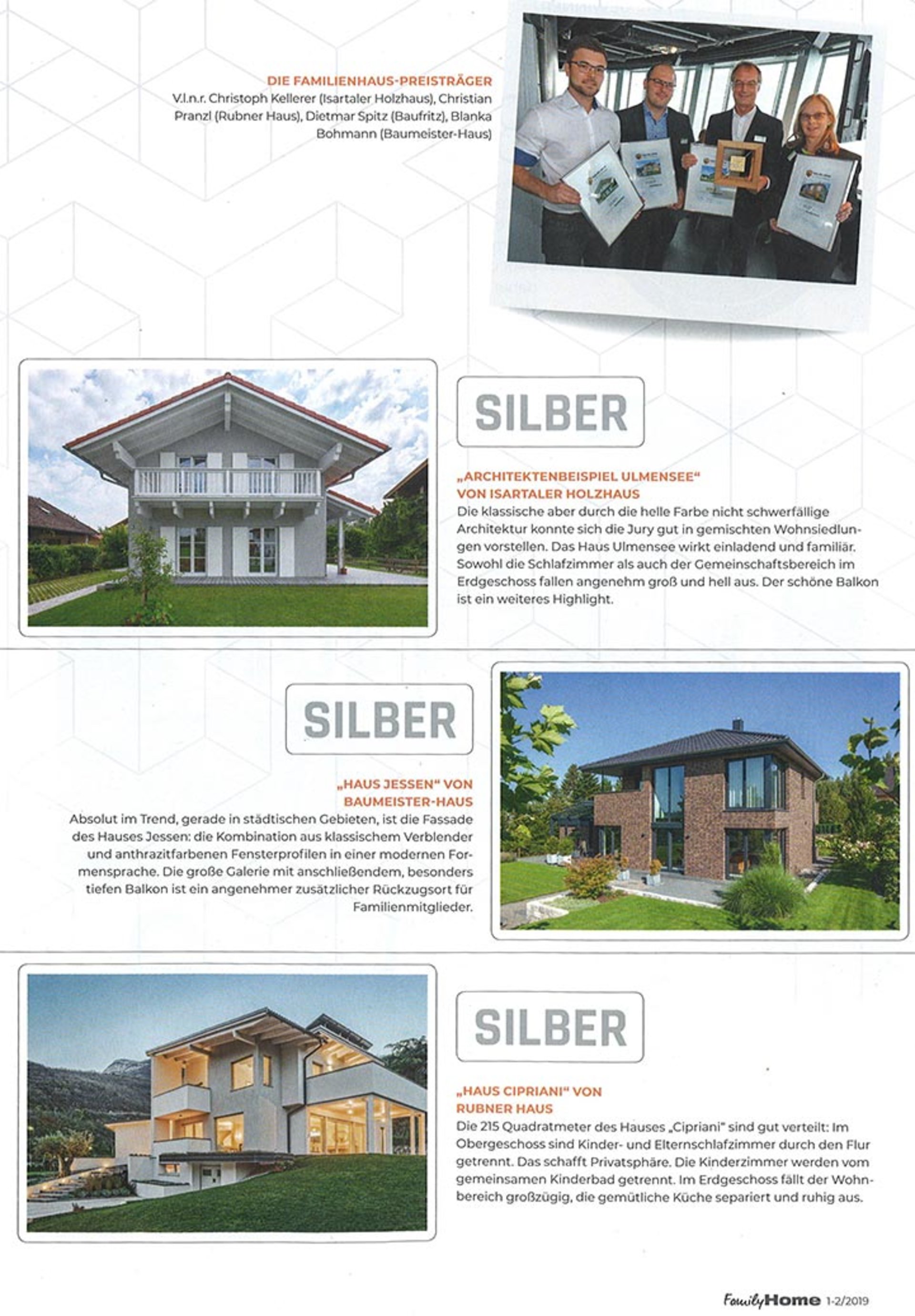 Family Home Jubiläumsausgabe 1-2 2019 Familienhaus Silber Haus Jessen