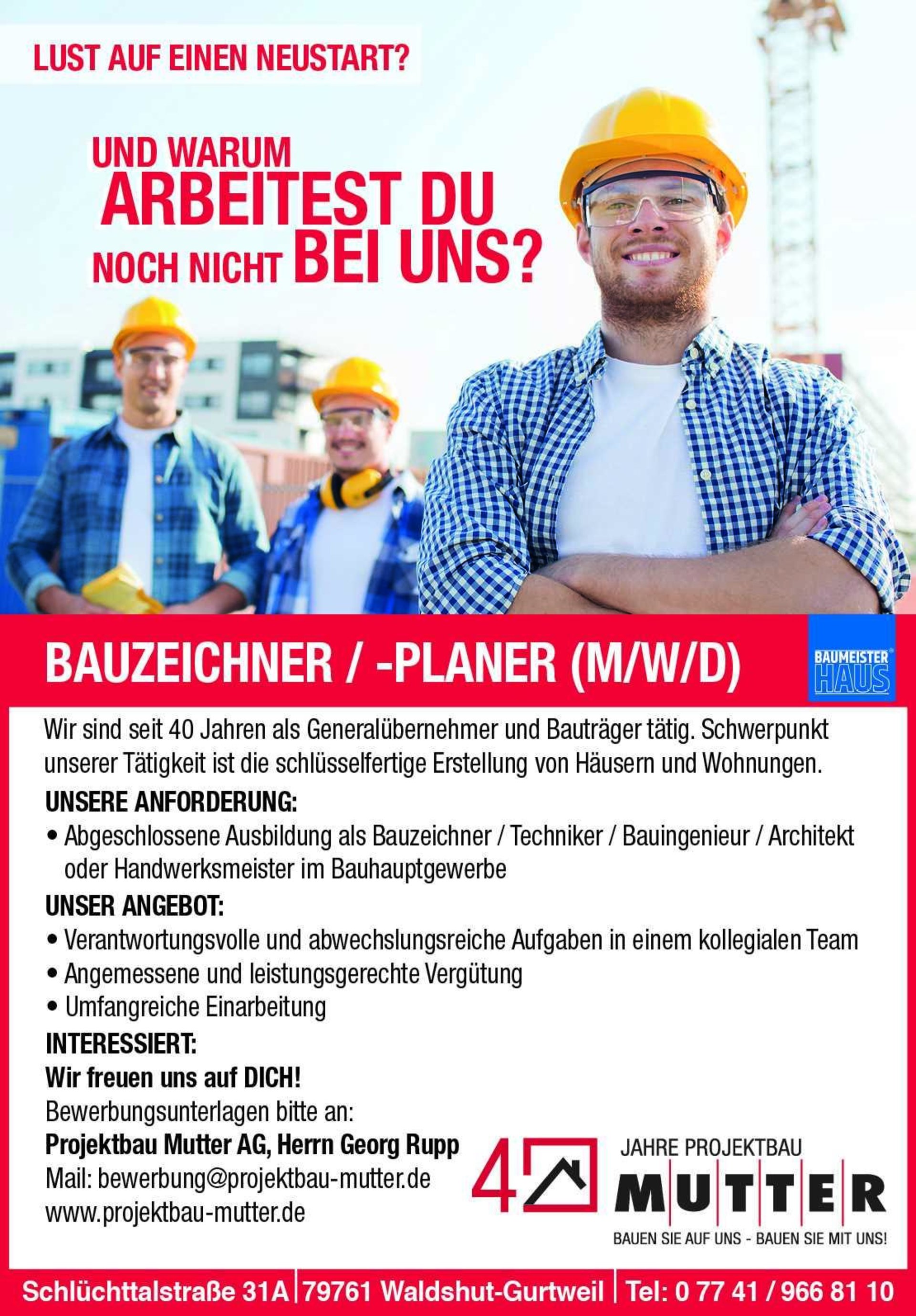 Projektbau Mutter sucht Bauzeichner (m/w/d)