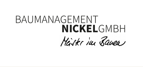 Logo Baumanagement Nickel GmbH „Meister im Bauen“
