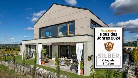 Siegel Silber bei Haus des Jahres 2024 für Haus Erhardt.