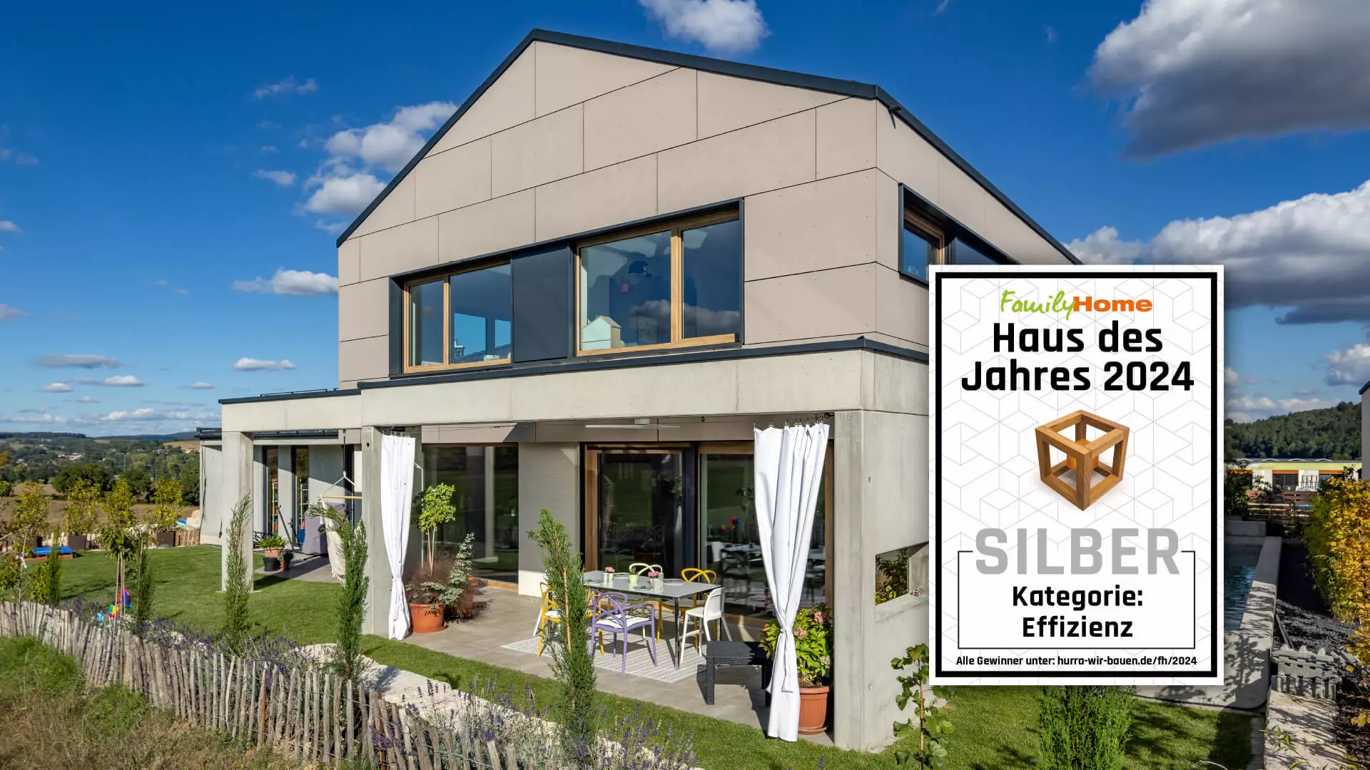 Siegel Silber bei Haus des Jahres 2024 für Haus Erhardt.