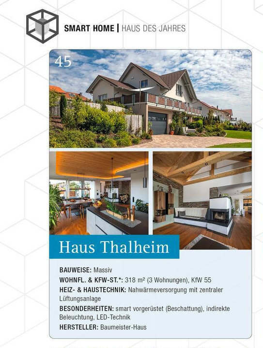 Das Haus Thalheim in der Fachzeitschrift Smart Wohnen als Smart Home - Haus des Jahres!, 2/2022