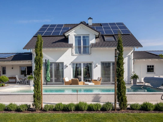 Haus Ungermann sorgt für Urlaubsgefühl im eigenen Garten. (Foto: BAUMEISTER-HAUS)