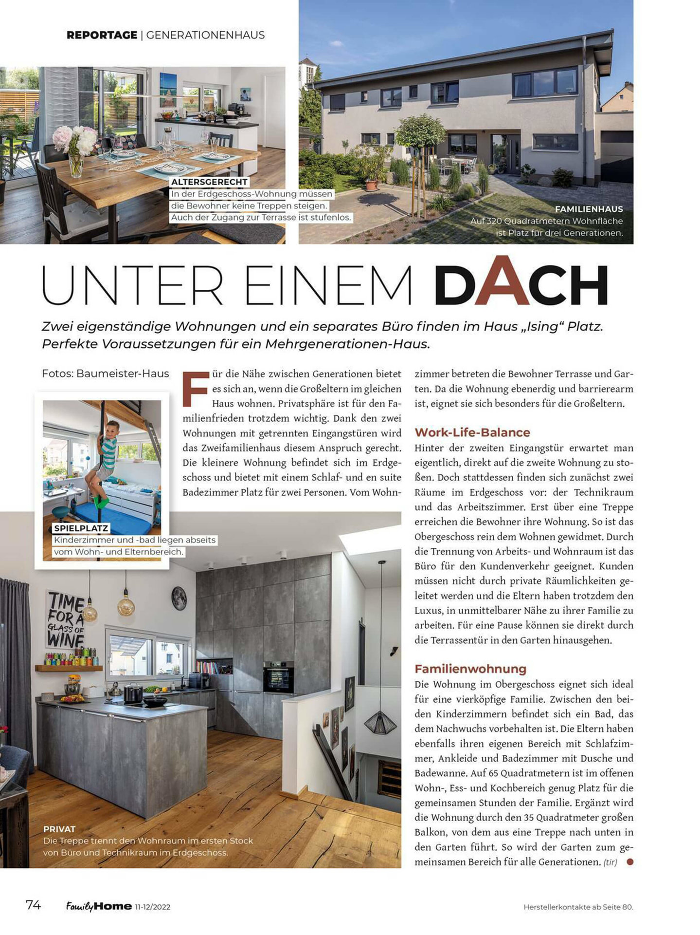 Das Ising im Family Home am 10-11/22 in Reportage Generationenhaus. Unter einem Dach.