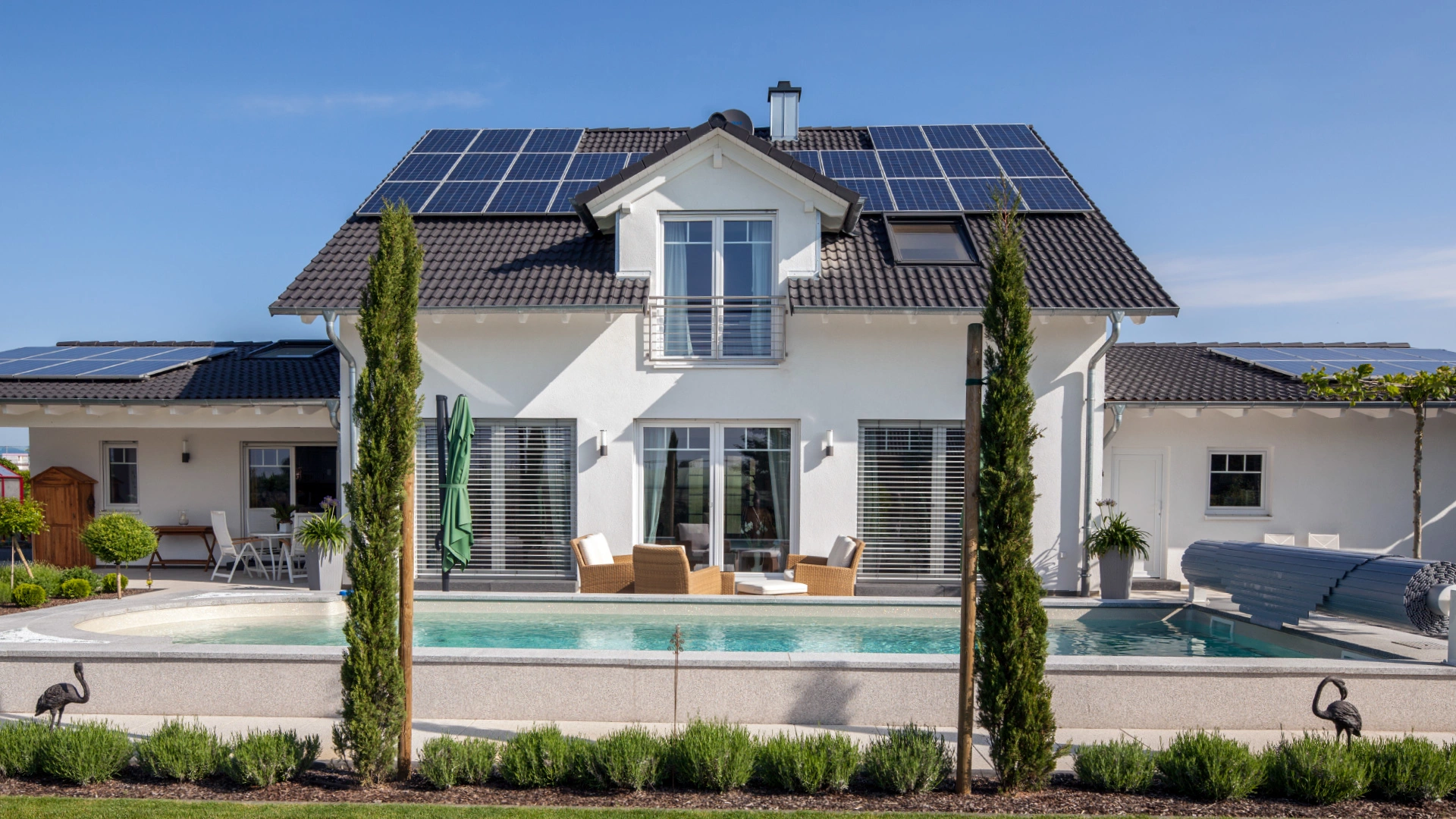 Haus Ungermann mit Photovoltaikanlage auf dem Dach