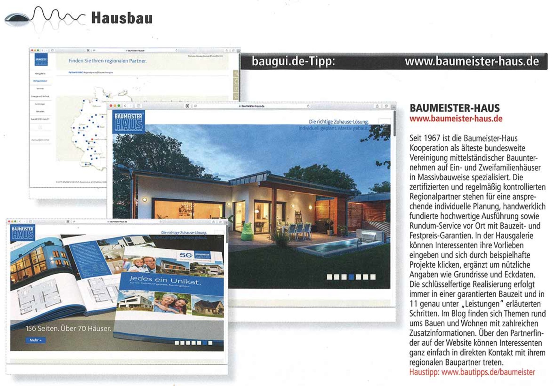 baugui.de-Tipp: www.baumeister-haus.de,  bauen., 10/11-2019 Artikel: BAUMEISTER-HAUS