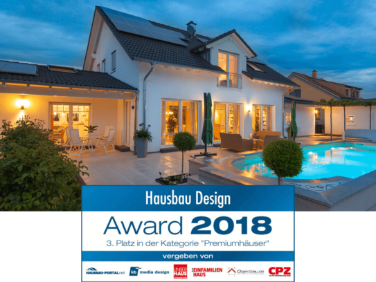 3. Platz für Haus Ungermann beim Hausbau Design Award 2018