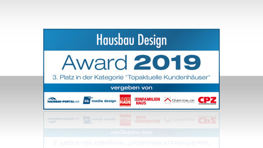 Einfamilienhaus Otten holt den 3. Platz beim Hausbau Design Award 2019 in der Kategorie "topaktuelle Kundenhäuser" (Foto: © BAUMEISTER-HAUS)