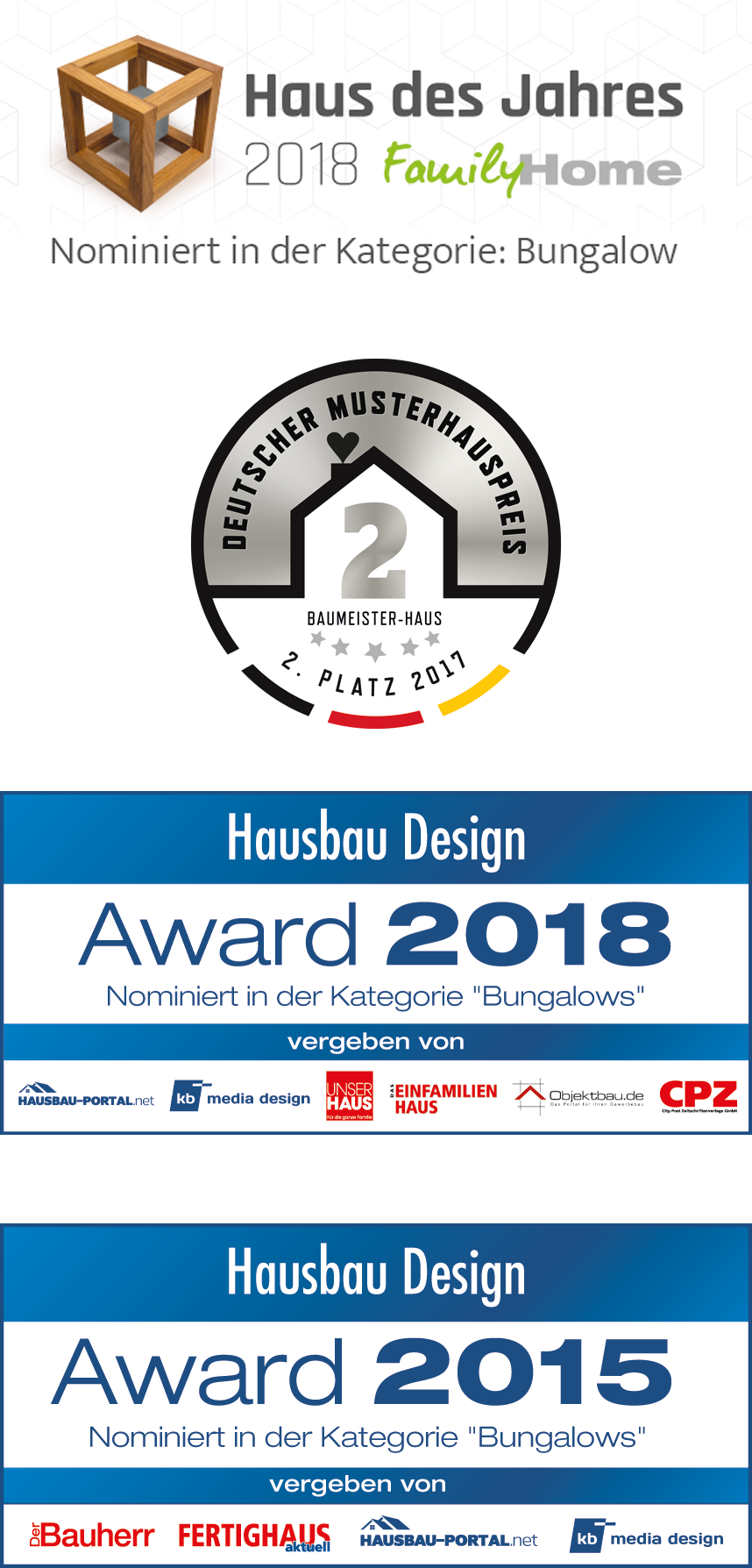 Auszeichnungen für Haus Riedel Auszeichnungen für Haus Riedel