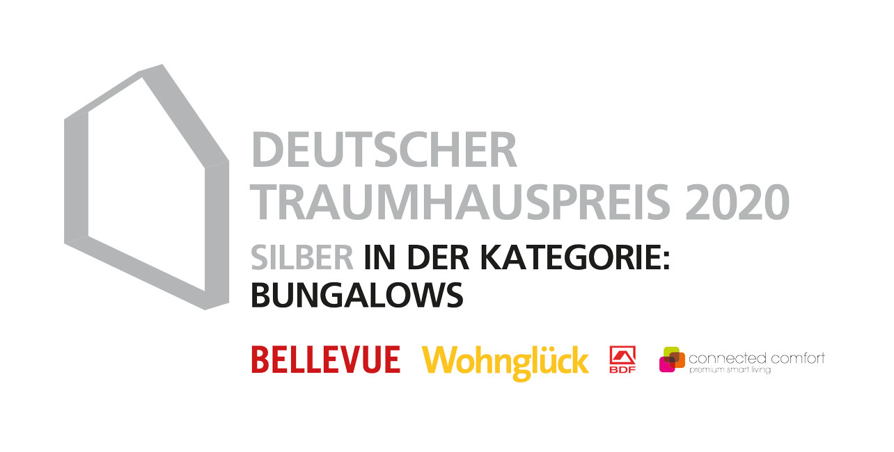 Deutscher Traumhauspreis 2020 Silber in der Kategorie: Bungalows Deutscher Traumhauspreis 2020 Silber in der Kategorie: Bungalows