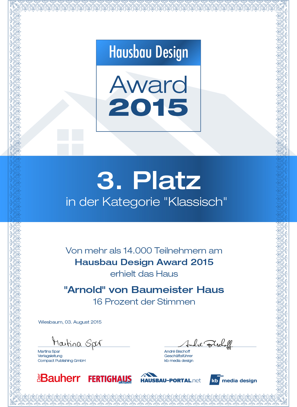 Hausbau Design Award 2016 Kategorie Klassisch Hausbau Design Award 2016 Kategorie Klassisch