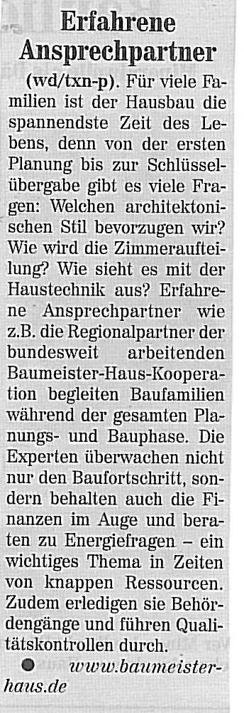 Artikel Buxtehuder Wochenblatt