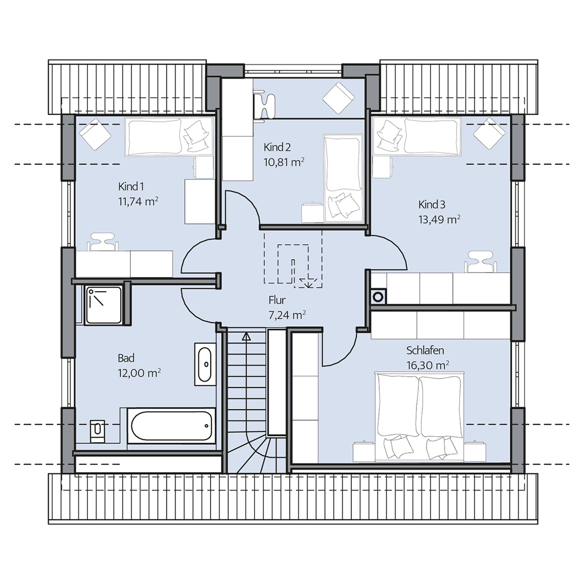 Haus Ulrich_Grundriss_DG_bemasst_col16 hg